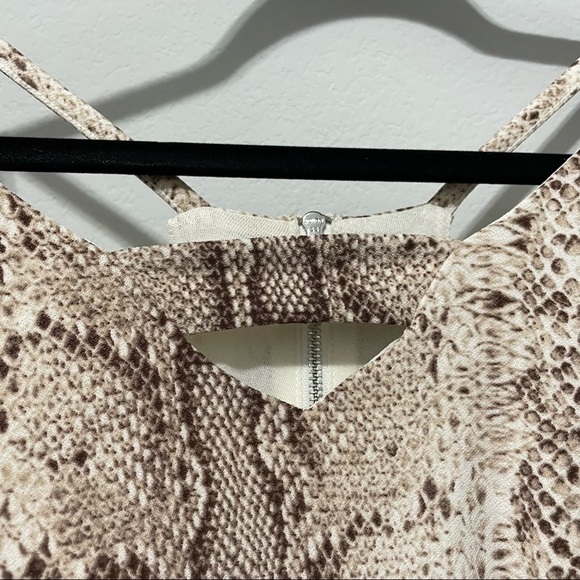 Bar III Tank Snakeskin Print Strappy Blouse Womens XS - Picture 9 of 10